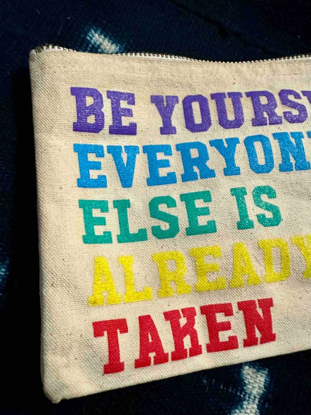 NYC Be Yourself Everyone Oscar Wilde Camp Met Museum Pouch ClutchLGBTQ Canvas - Picture 7 of 8